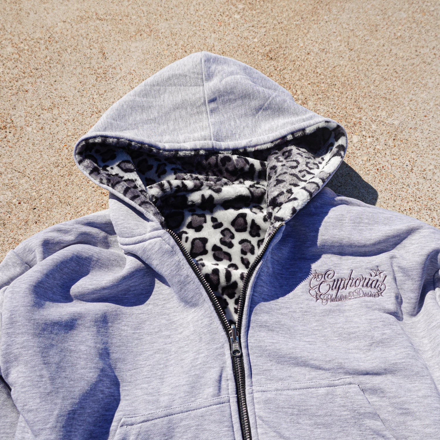 "Snow Leopard" Zip Up - Reversible