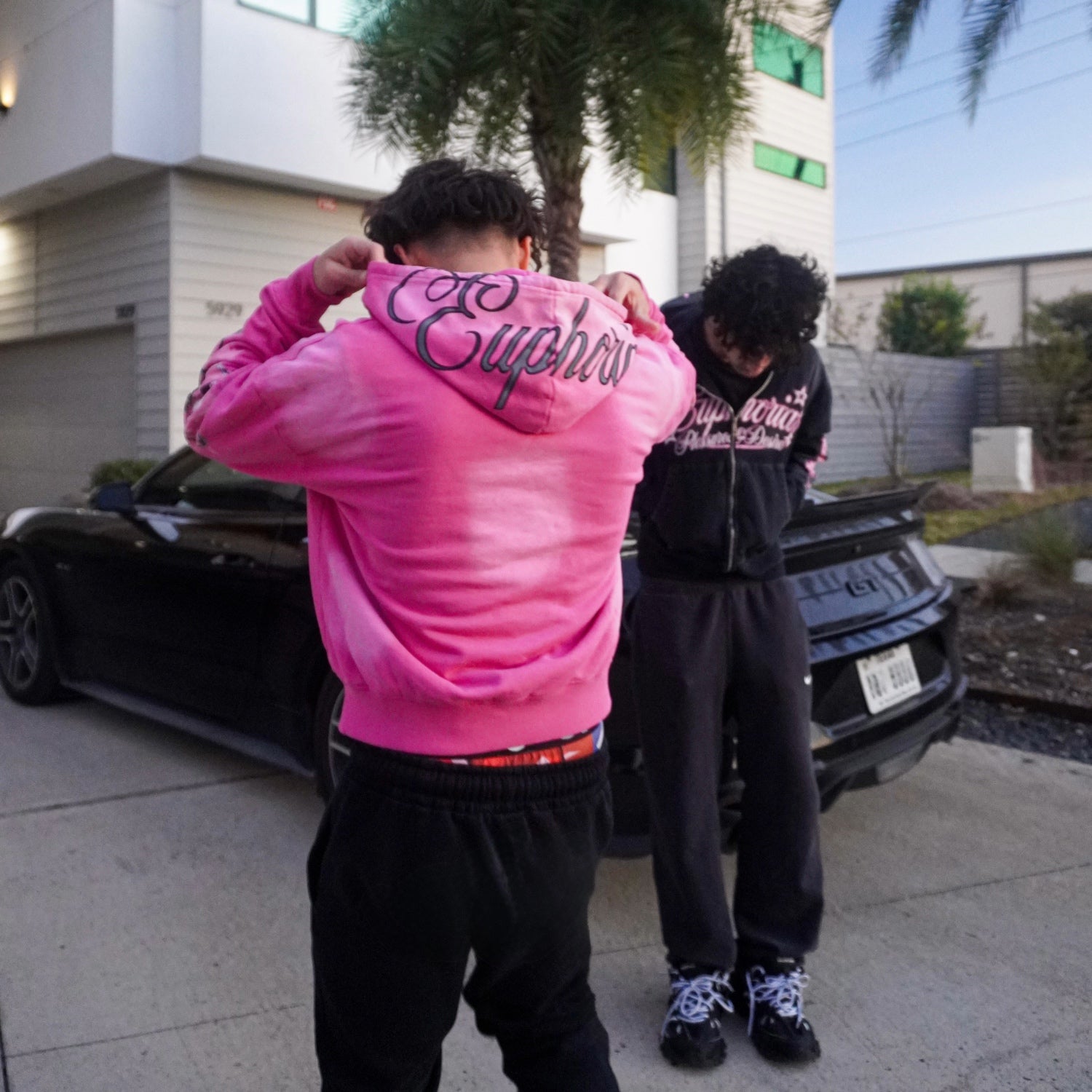 “Pleasure & Desire” Zip Up - Black