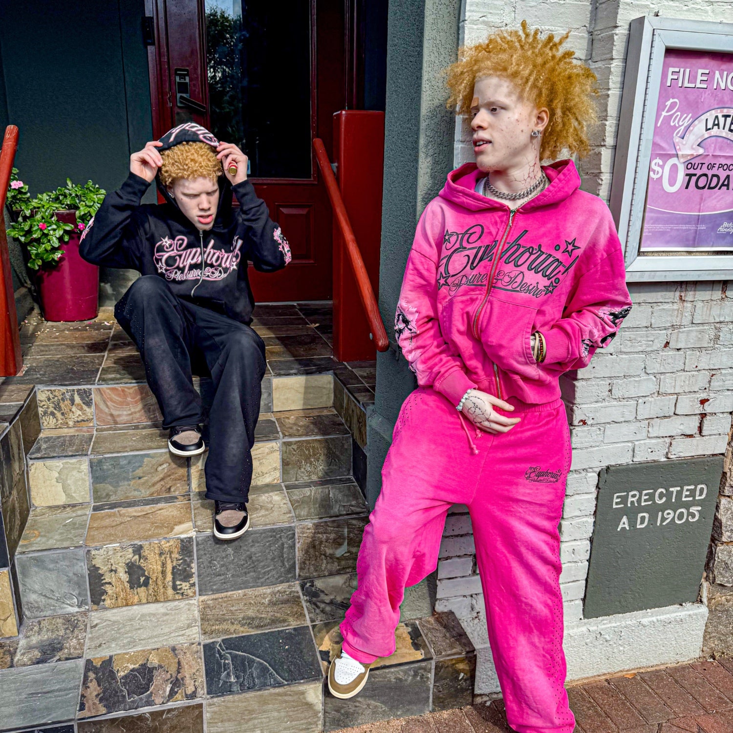 “Pleasure & Desire” Zip Up - Pink