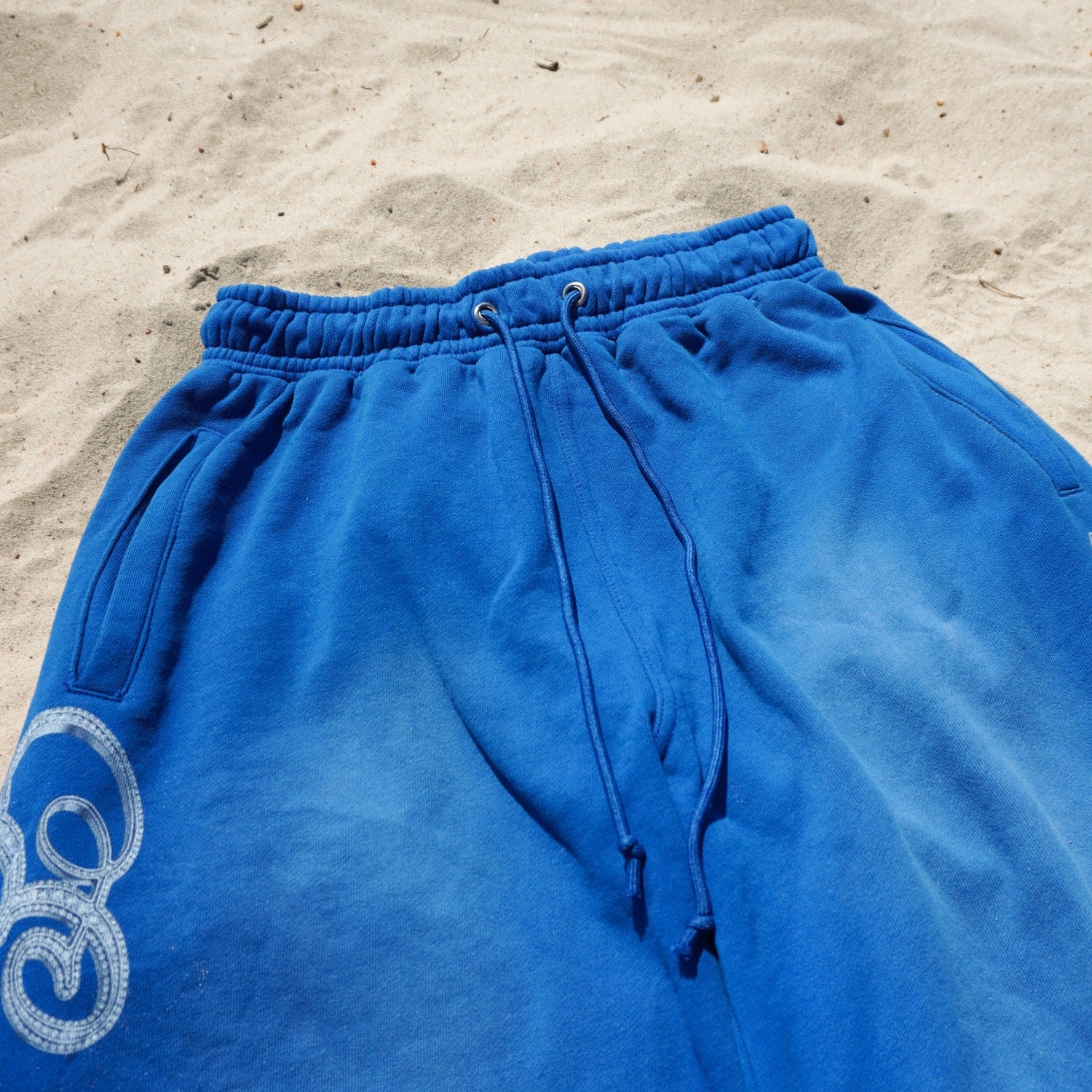“Iced” Long Shorts - Blue