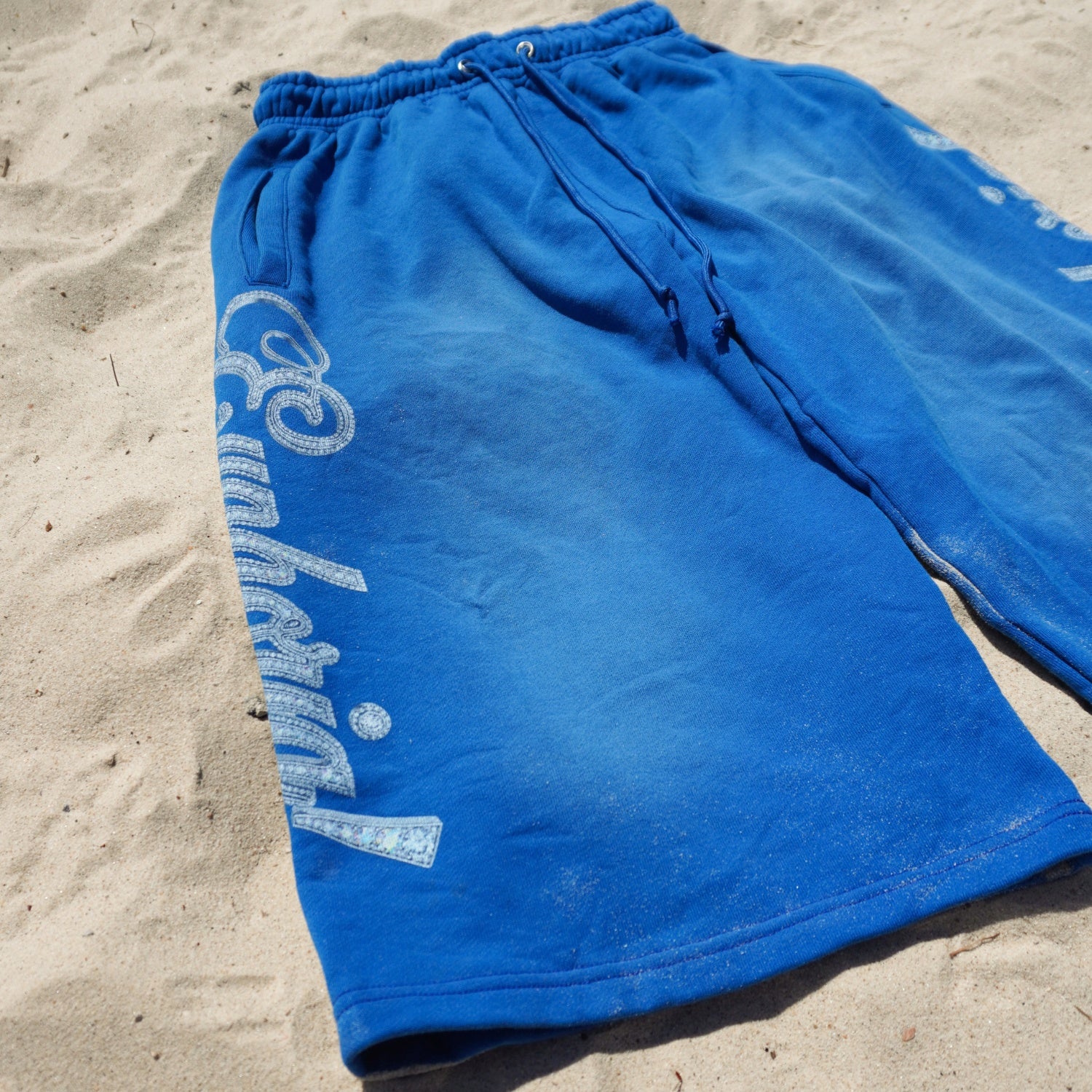 “Iced” Long Shorts - Blue