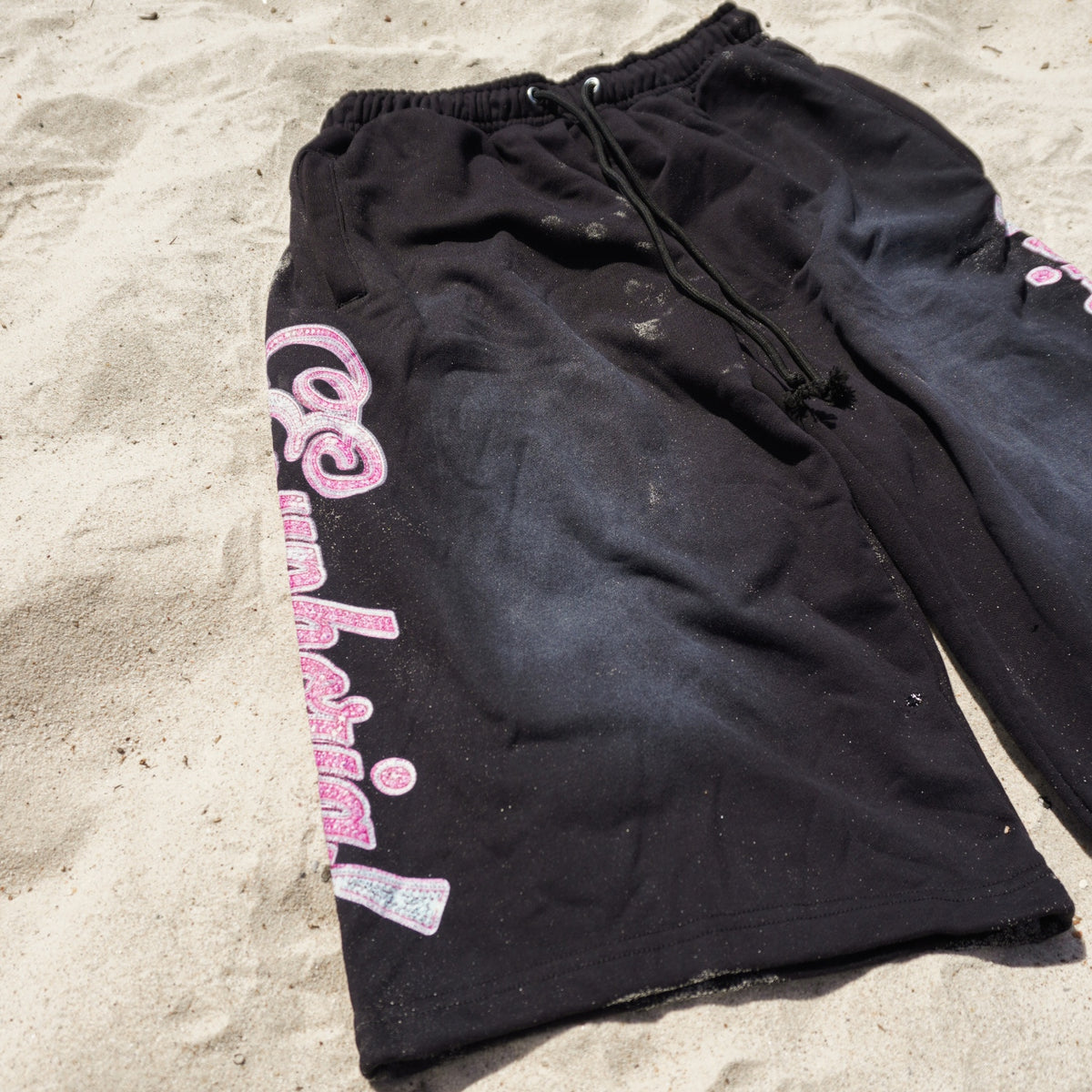 “Iced” Long Shorts - Black