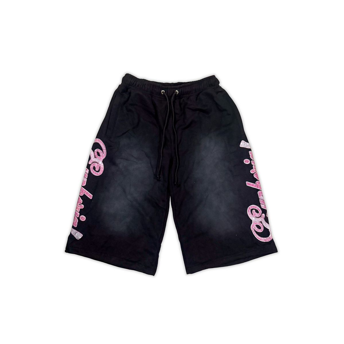 “Iced” Long Shorts - Black