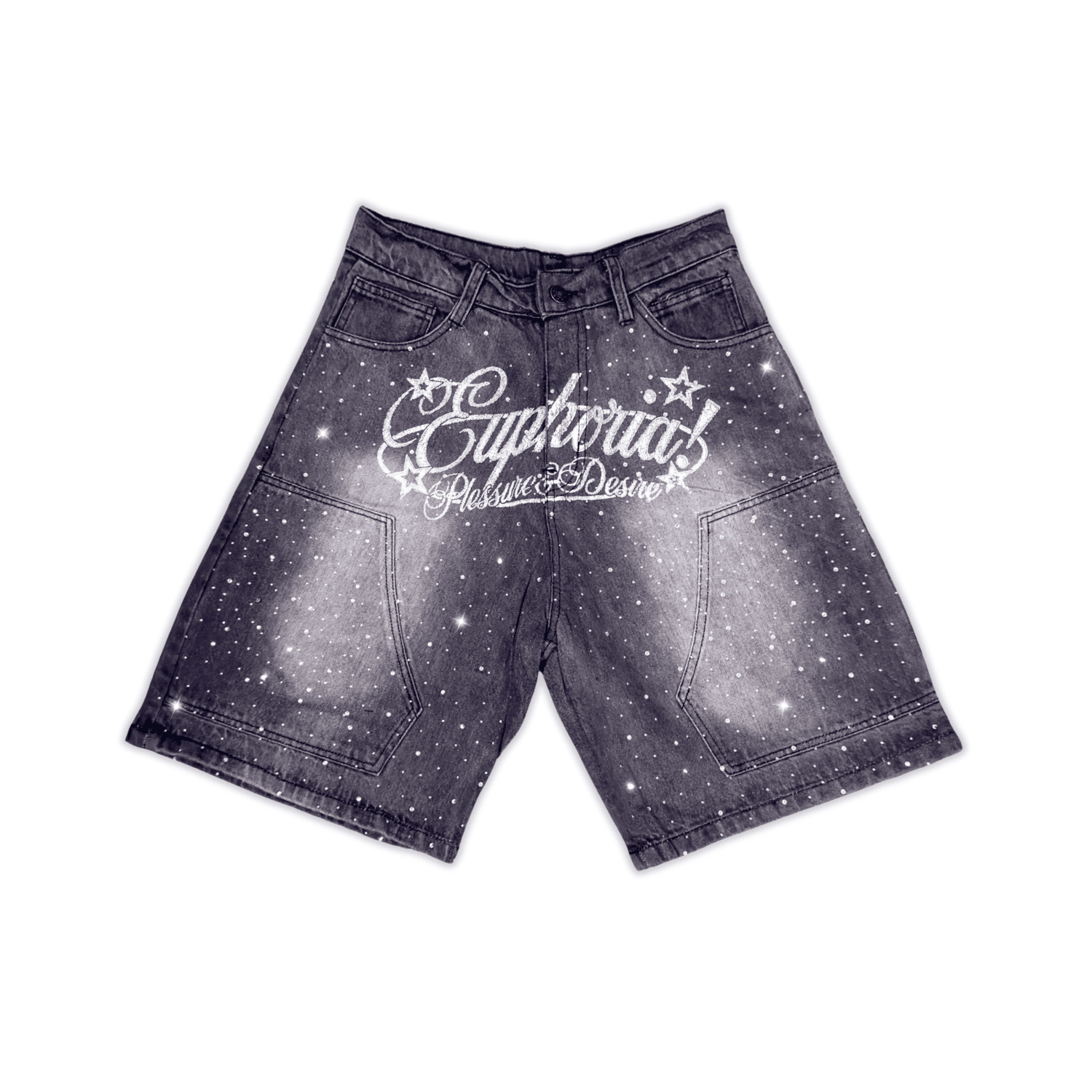 Pleasure & Desire® Diamond Jorts - Gray