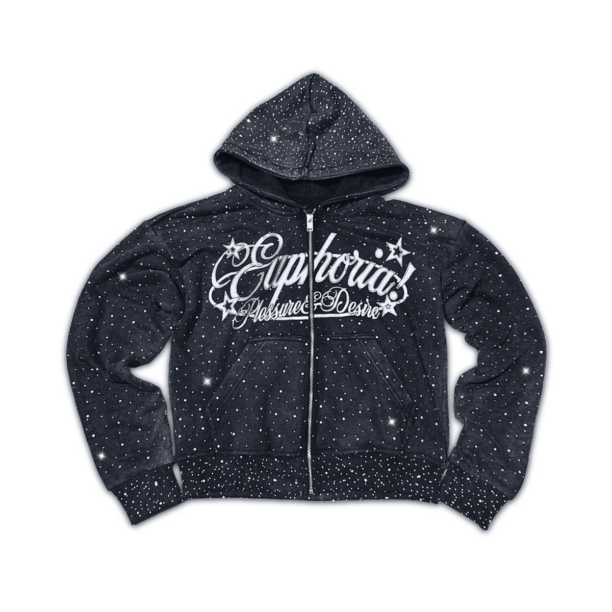ald1 EUPHORIA ZIP-UP HOODIE パーカー Diamond” Zip Up - Gray – Euphoria!