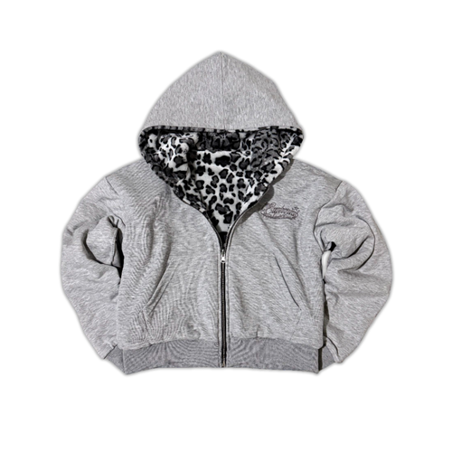 "Snow Leopard" Zip Up - Reversible