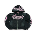“Pleasure & Desire” Zip Up - Black