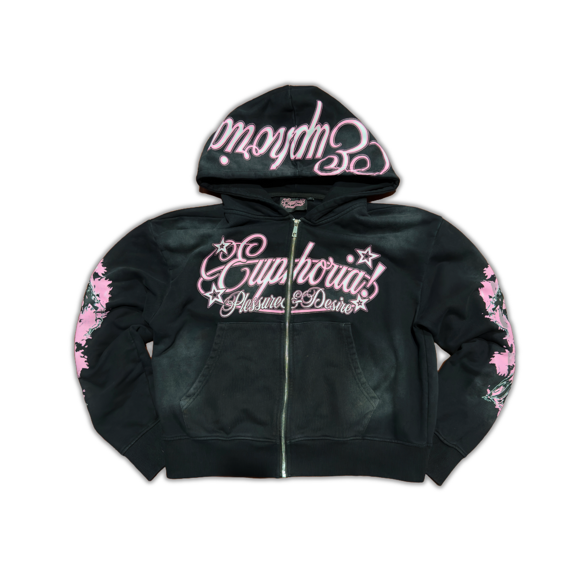 Pleasure & Desire” Zip Up - Black – Euphoria!