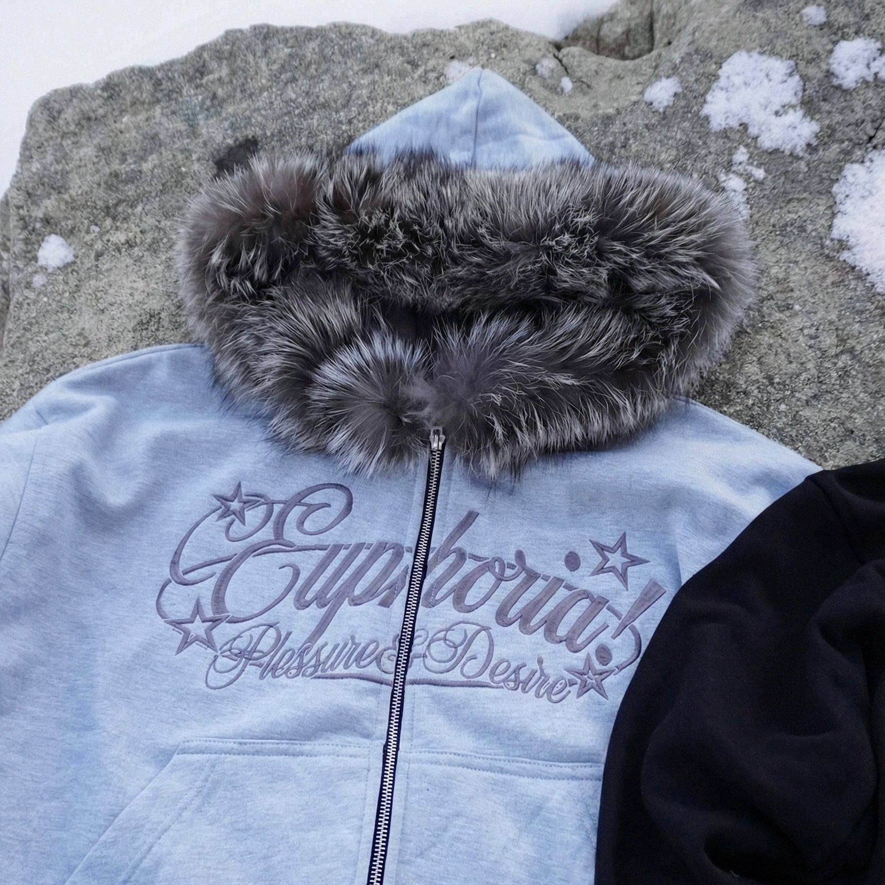 "Arctic Fox" Zip Up - Grey